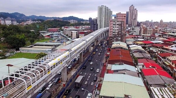 圖說:捷運環狀線中和區景平路空拍圖。(圖/臺北市政府捷運工程局東區工程處)