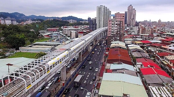 圖說：捷運環狀線中和區景平路空拍圖。（圖／臺北市政府捷運工程局東區工程處）