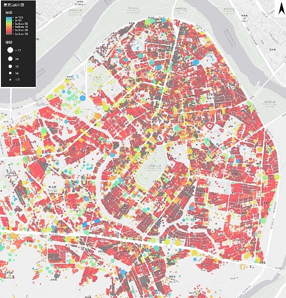 雙和屋齡級距圖。(圖/中和地政所)