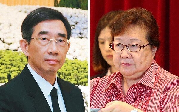 長榮集團董事張國華(左)挺柯麗卿(右)連任董座。 聯合報系資料照