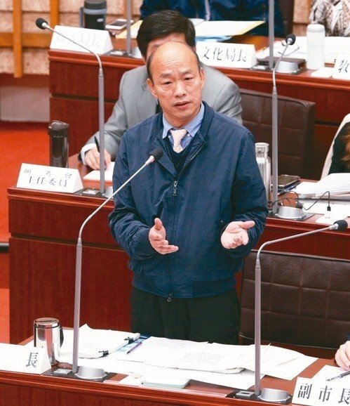 高雄市長韓國瑜將向議會定期大會做施政報告，藍綠可能激烈交鋒。 圖／聯合報系資料照片