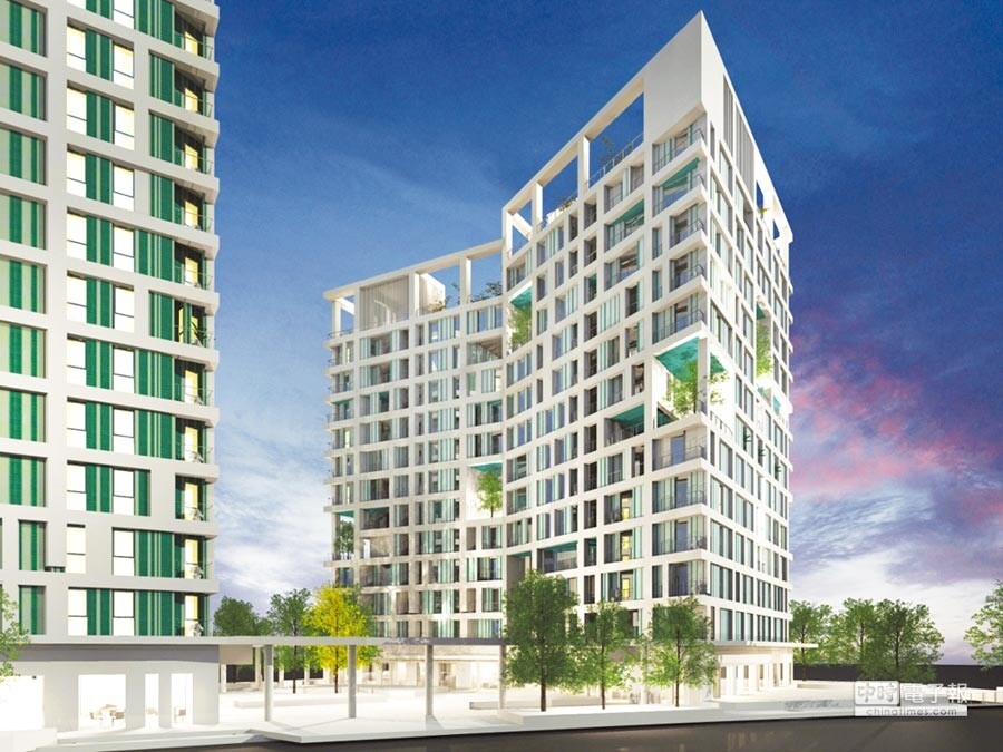 位於台鐵地下化後的民族站附近1,613坪土地,高雄都發局耗資10億元,興建2棟「凱旋青樹」社會住宅。圖/高雄都發局提供