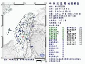 台東密集4次餘震　氣象局：不排除再出現規模5餘震