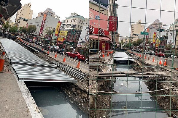 有高雄市民發現道路正在施工，施工的工法讓她覺得細膩，大讚高雄市府團隊很用心。 圖擷自「韓國瑜後援會」臉書粉絲團