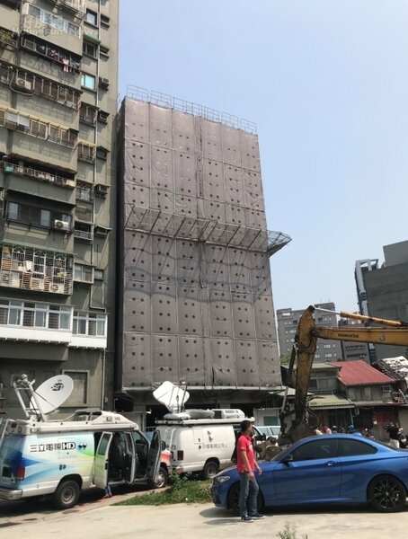 台北市牯嶺街巷子內的建案，去年發生工安意外。李彥穎攝