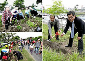 植樹護地球　五結鄉溪濱公園添新綠