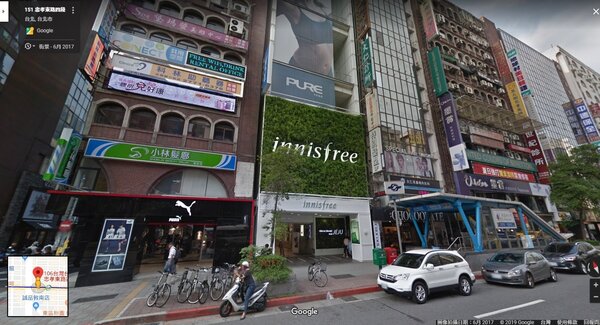 韓國保養品牌Innisfree也將退出東區。（圖／擷取自Google map）