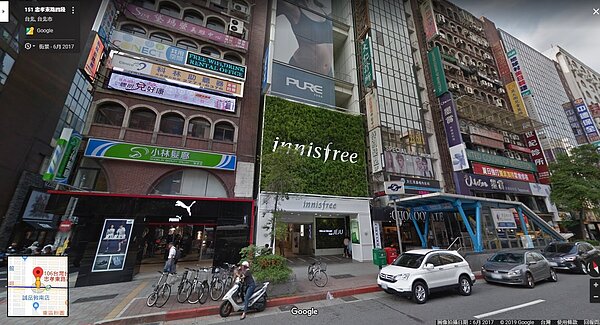 韓國保養品牌Innisfree也將退出東區。(圖/擷取自Google map)