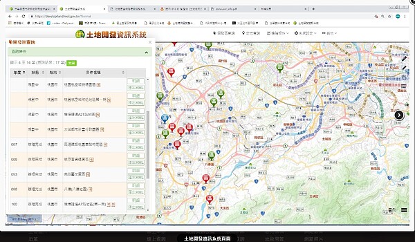 官版重劃區查詢內容包括開發原因、面積、範圍、規劃與辦理情形及照片等。（圖／擷取自內政部地政司網站）