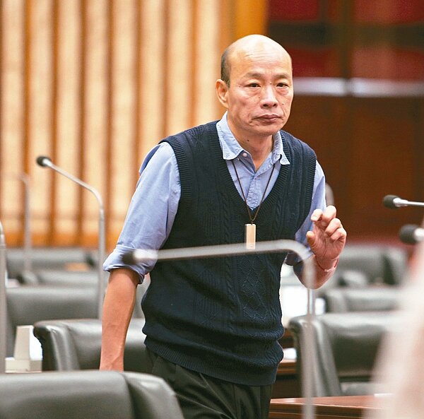 高雄市長韓國瑜（圖）與國民黨主席吳敦義將於下周二在國民黨中央黨部會面。 記者劉學聖／攝影