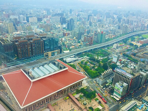 台北車站附近地區鳥瞰。   好房網News楊欽亮 / 攝影