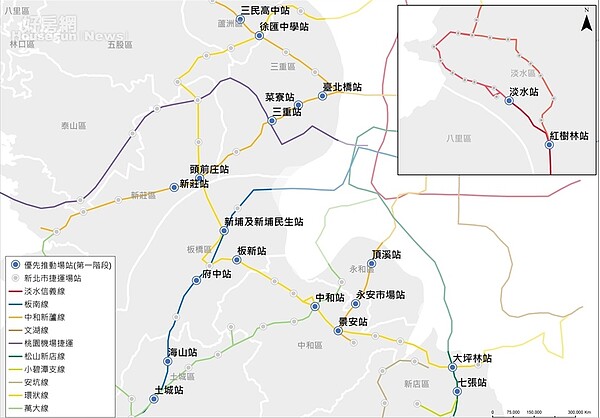 新北市政府公布捷運21站增額容積優先推動地區。圖片新北市政府提供