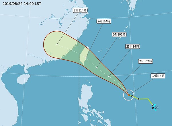 白鹿 颱風動態（圖／中央氣象局）