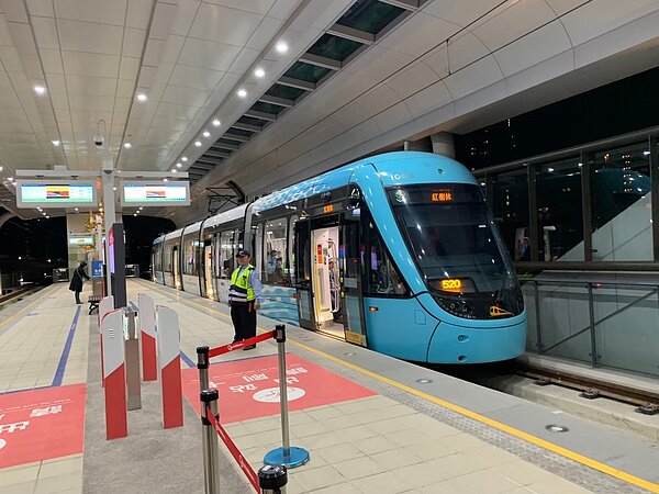 淡海輕軌綠山線去年底通車,藍海線第二期預計2024年完工。記者張曼蘋/攝影