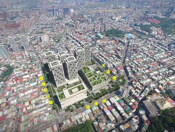 廣慈博愛園區位於台北市信義區,其中C、D、E基地作為社會住宅,先後拿到耐震設計標章。照片台北市都發局提供