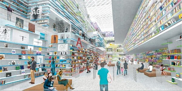 新竹市圖書館新總館將由台日團隊打造引入風與光影的「知識峽谷」，成為新竹全方位城市知識新地標。（市府提供／羅浚濱新竹傳真）