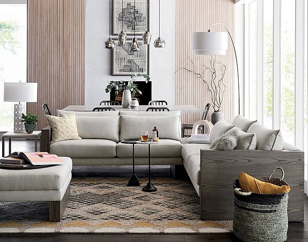 在有限的的空間坪數,適合不刻意畫分居家空間區域的彈性運用。圖/Crate and Barrel提供