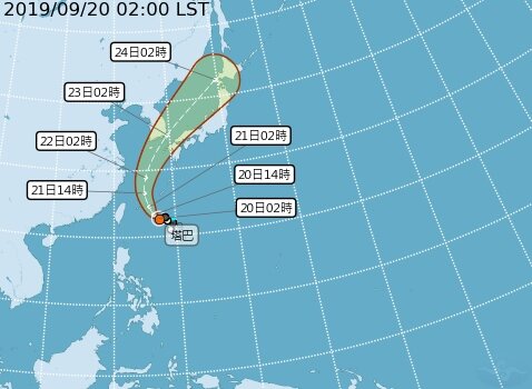 今年第17號颱風「塔巴」昨天下午生成，估今天最接近台灣。圖／中央氣象局提供