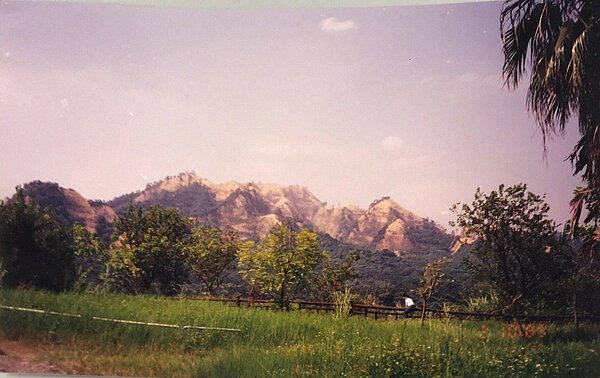 南投縣九九峰是台灣特殊的火炎山地形,九二一大地震發生時,大小礫石崩落,一夜之間禿了頭。圖/好房網總編輯楊欽亮提供
