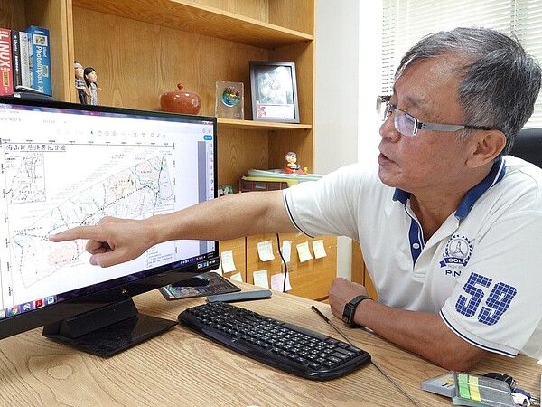 石瑞銓日前間接證實,原本範圍僅到民雄車站的梅山斷層,已往西延伸至新港鄉附近。圖/中正大學提供