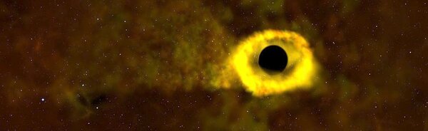 黑洞吞食恆星。（Credit: NASA's Goddard Space Flight Center）