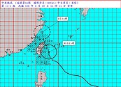 米塔中心近台！北台灣風強雨驟