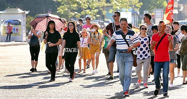 十一連假,陸客來台數量銳減。聯合報系資料照