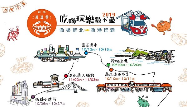 行動胖卡除了在富基停留外,接下來還會移動到野柳漁港、板橋小遠百、以及淡二漁人碼頭等多處景點喔!圖/新北市政府提供