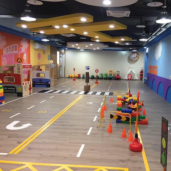 林口麗林市場2樓部分空間轉型作為公共托育中心。圖/新北市政府提供