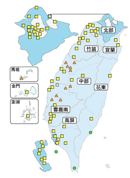 台中5個環保署所屬的空品測站12日下午全達到橘色提醒等級。圖/取自空品監測網