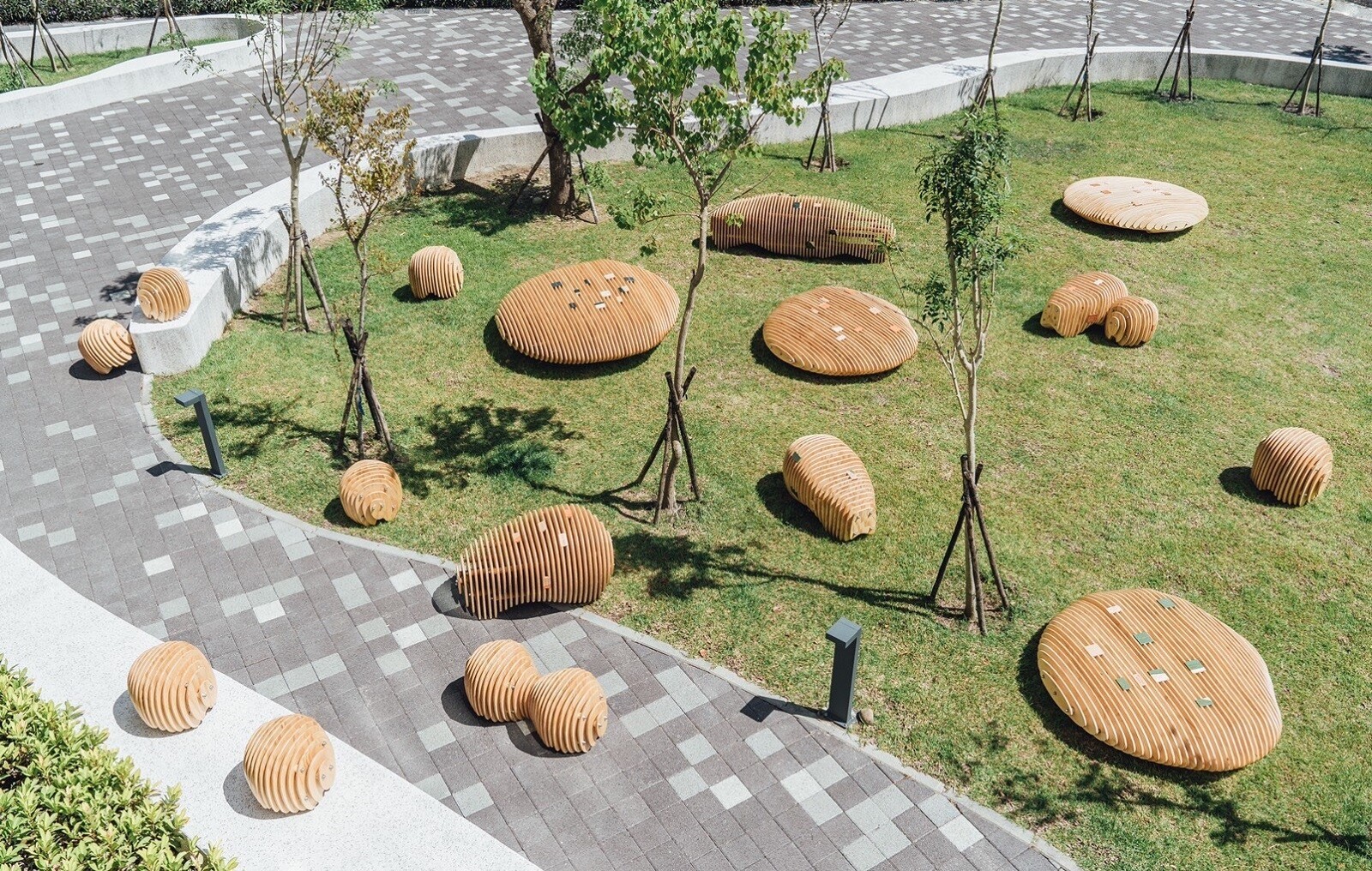 大里社宅公共藝術作品宅之風景進程。圖/台中市政府住宅處提供