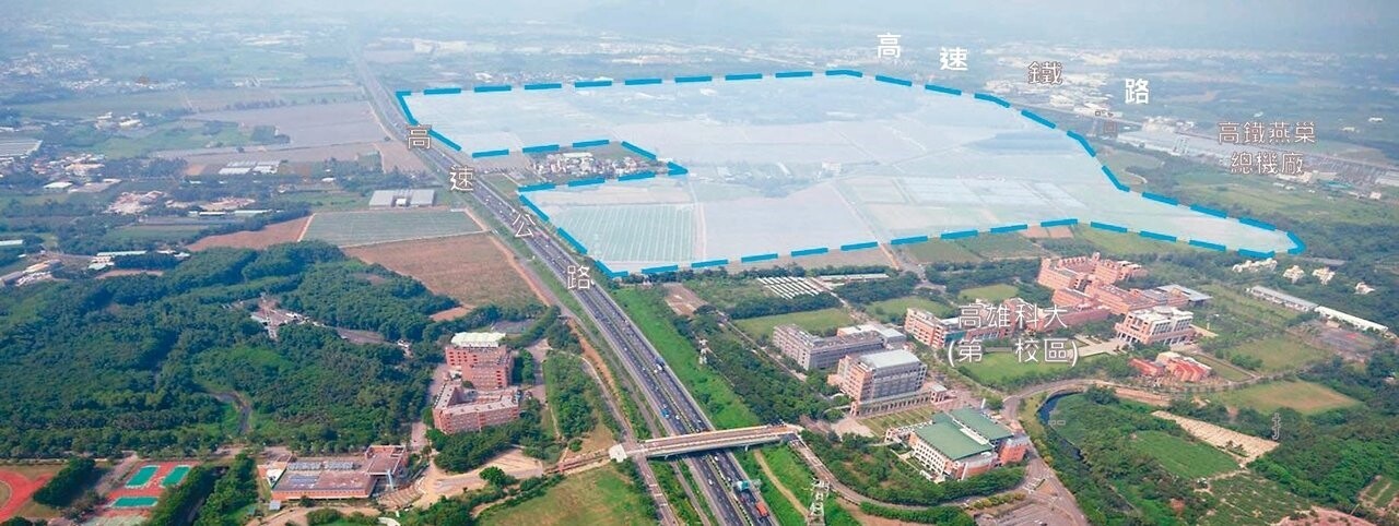 橋頭科學園區現況空照圖。 圖/高雄市經發局提供