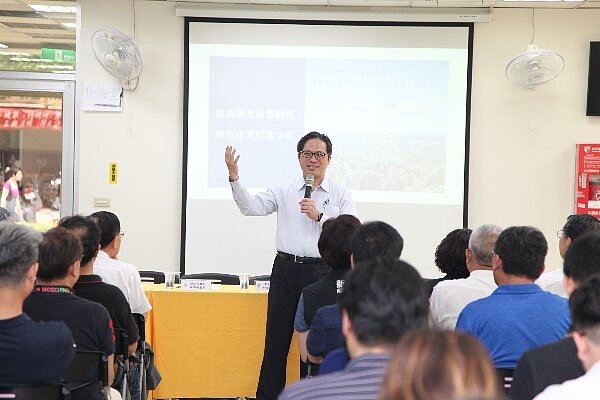 吳明機表示,新北市領先全國發布實施「新北市工業區立體化方案」以利工業區改造及產業轉型。(圖/新北市政府)