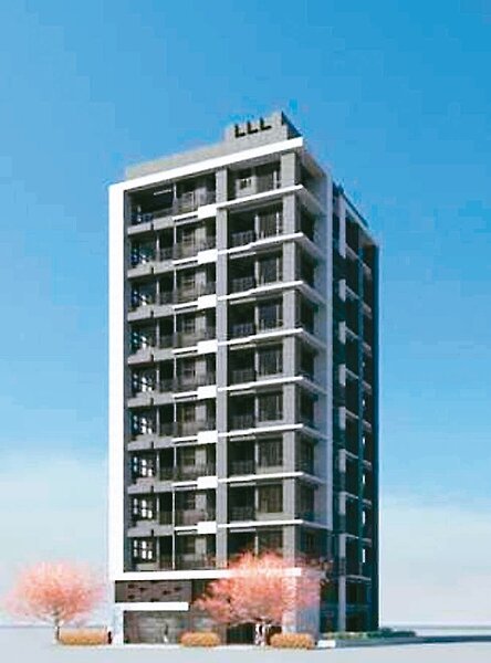 北市首件危老建案日前動土,2層樓老舊公寓,將變成10層電梯華廈(圖為模型圖)。圖/北市建管處提供