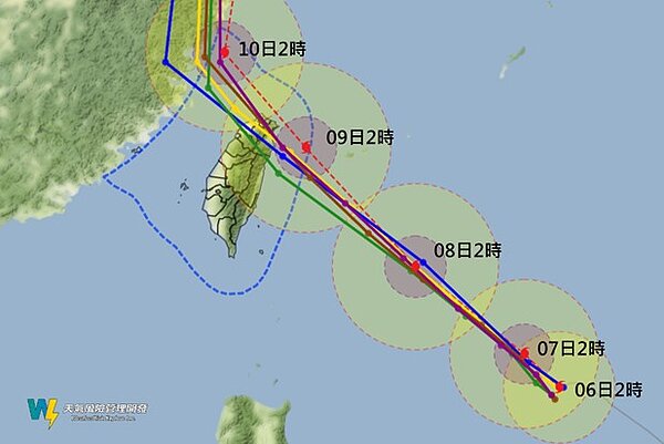 彭啟明說,不能排除利奇馬颱風中心登陸台灣的機會。圖/取自臉書「氣象達人彭啟明」