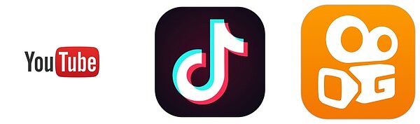 ouTube蟬聯全球「最吸金」的圖片及影音App,大陸的快手和抖音(TikTok)分居第二、三名。(合成圖,翻攝自維基百科)