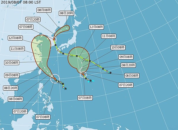 利奇馬 中颱 （圖／中央氣象局）