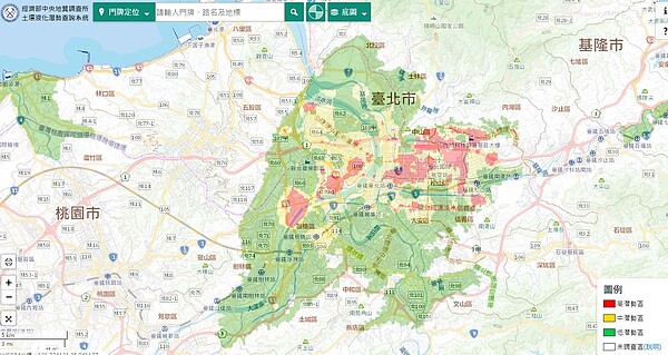 歷經4年時間，經濟部統整出全台土壤液化潛勢圖，上線供民眾查詢，只要輸入自家門牌就能速查。圖／截自中央地質調查所