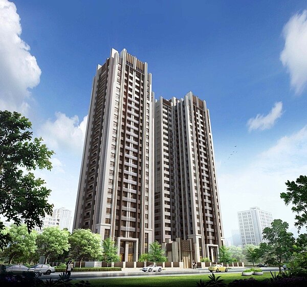 全台最大海砂屋延壽國宅。圖為I區都更後模擬透視圖。圖/業者提供