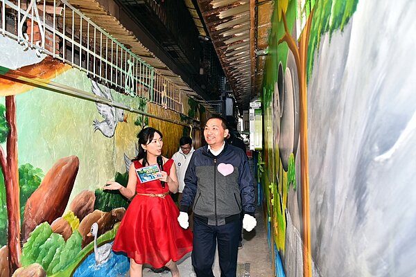 汙水下水道處理過程,防火巷也一併美化,防範了違建,也美化乾淨了防火巷!