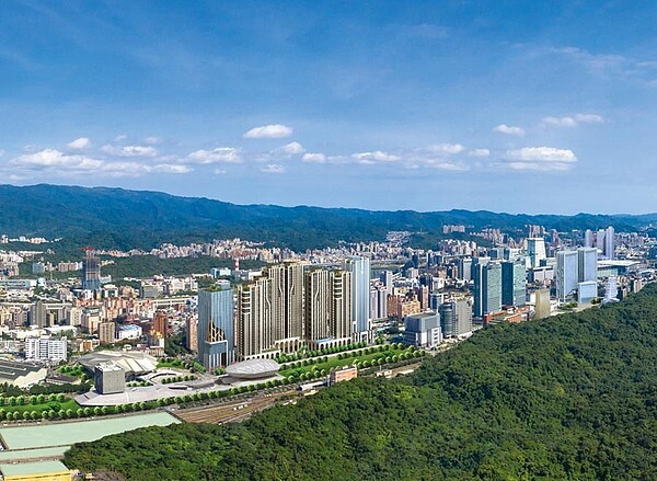 刷新市場認知!南港輪胎「世界明珠」再傳住宅高樓層售出四戶,每坪均價衝上173.8萬,圖為建案環境合成示意。圖/業者提供