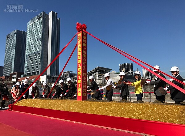 台北生技園區12月16日開工動土,基地鄰近四鐵共構的南港車站。好房網News記者李彥穎攝