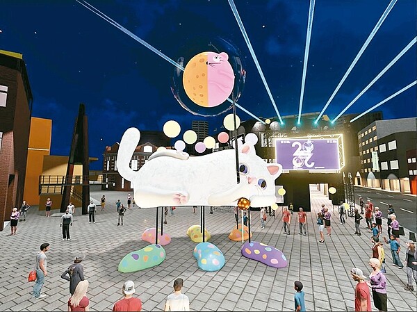 西區主燈主題為「躲貓貓」。 圖/北市觀傳局提供