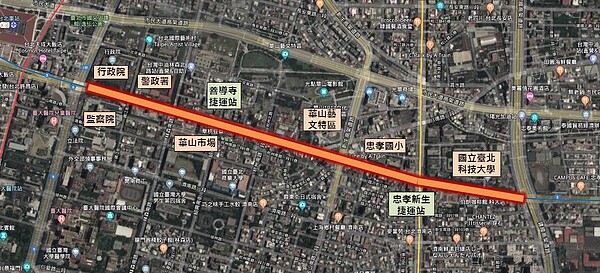 「忠孝東路人行環境改善工程」施作範圍為忠孝東路自中山南路至建國南路段,長度約1.7公里,分3個工程標進行施工。圖/台北市新工處