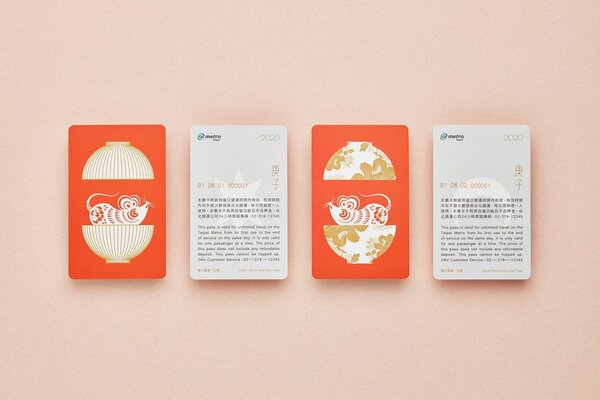 台北捷運公司獨家推出「鼠年生肖紀念車票」，於1月18日開賣，限量販售800套。圖／台北捷運公司提供