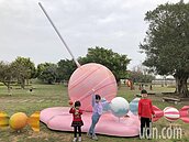 金門新打卡景點！花海與超大型搖搖馬吸引民眾搶拍