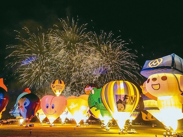 熱氣球光雕音樂會目前暫定有8場次,星空音樂會也預計有7場次,最終拍板場次會在5月份公布。圖/台東縣政府提供