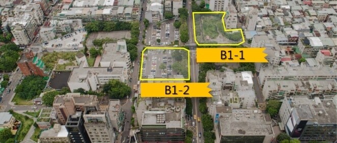 台北市信義區兒福B1-1及B1-2基地，位於松信路兩側。照片國家住都中心提供