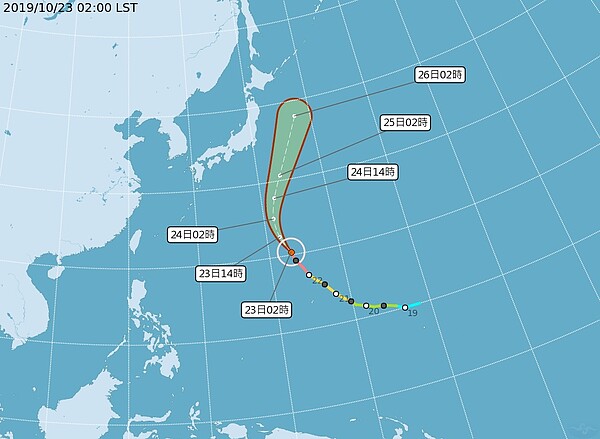 強颱博羅依路徑潛勢。圖／取自氣象局網站