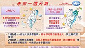 一張圖看懂未來一周天氣　北部29日變天